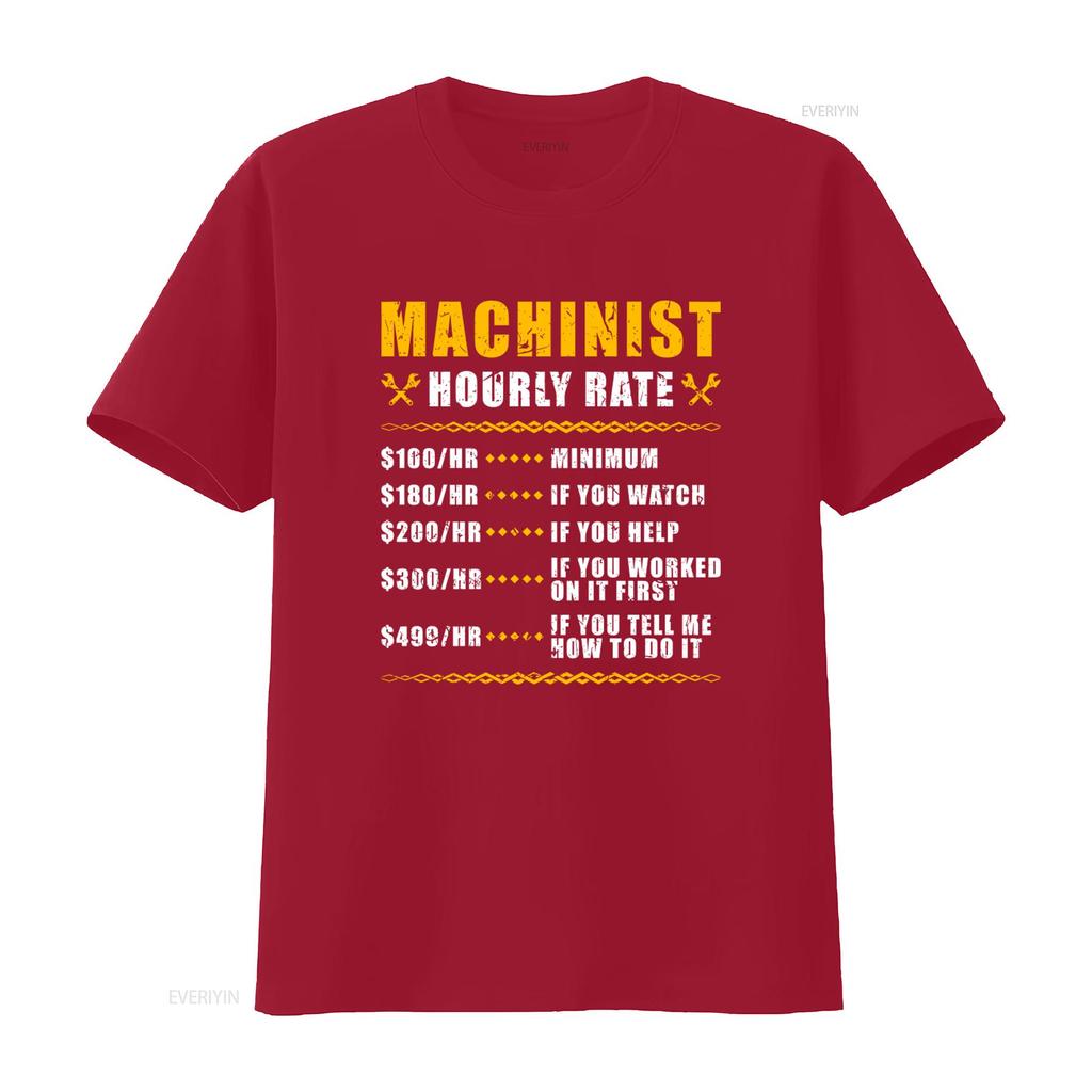 Strojírenský hodinový sazebník Řemeslník Machining Professional Tričko s designem Mechanického ceníku vintage Vyprané Unisex Strečové