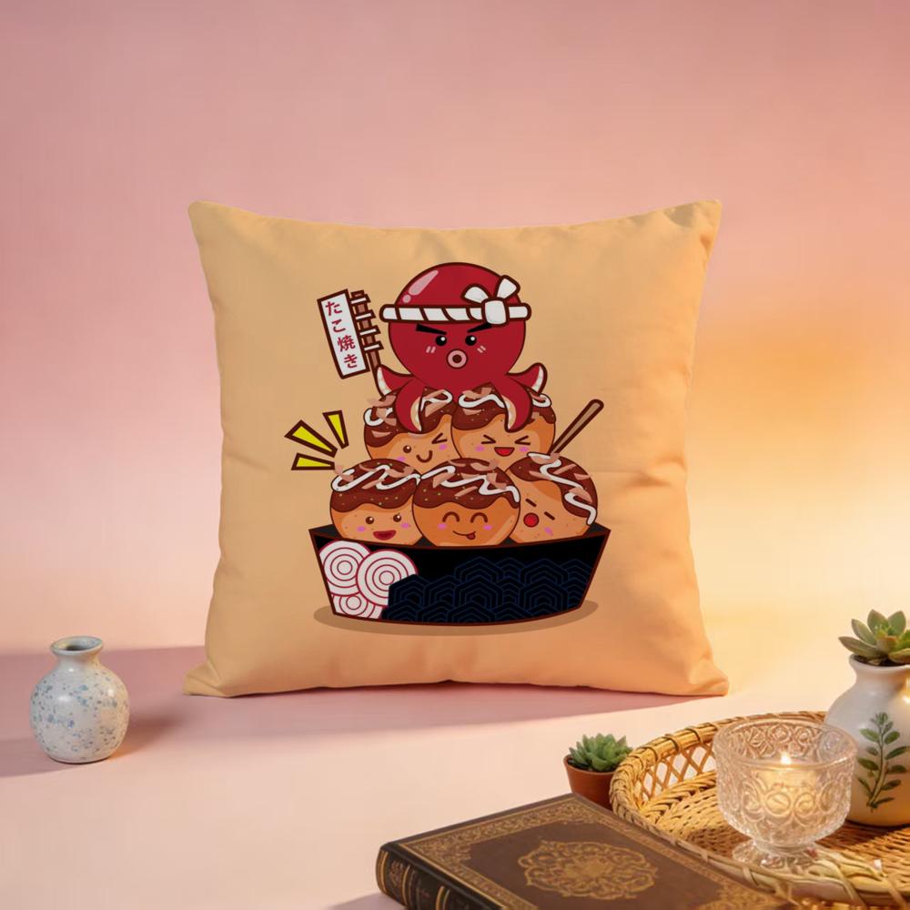 Hot TTakoyakied Cushion Cover Premium SkinFriendly Pillow Case MultiPurpose for Home Office Travel