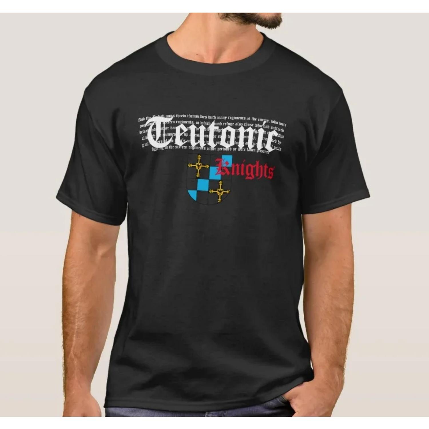 

Teutonic Knight Grandmaster Ulrich Von Jungingen Coat of Arms T-Shirt 100% Cotton O-Neck Summer Short Sleeve Casual Mens T-shirt S чёрный