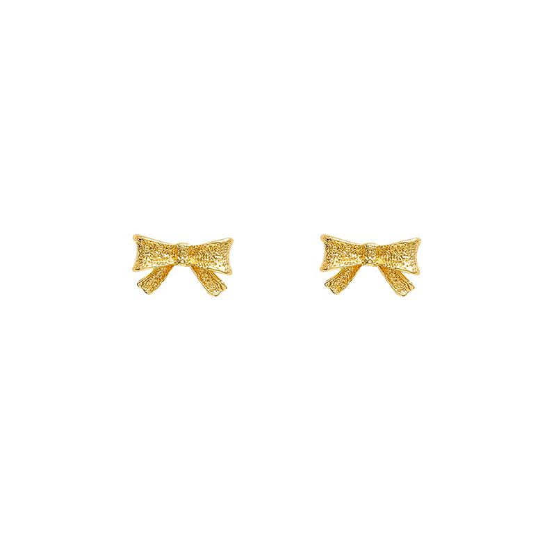 Sweet Temperament Bow Stud Earrings Femininity Earrings Ears