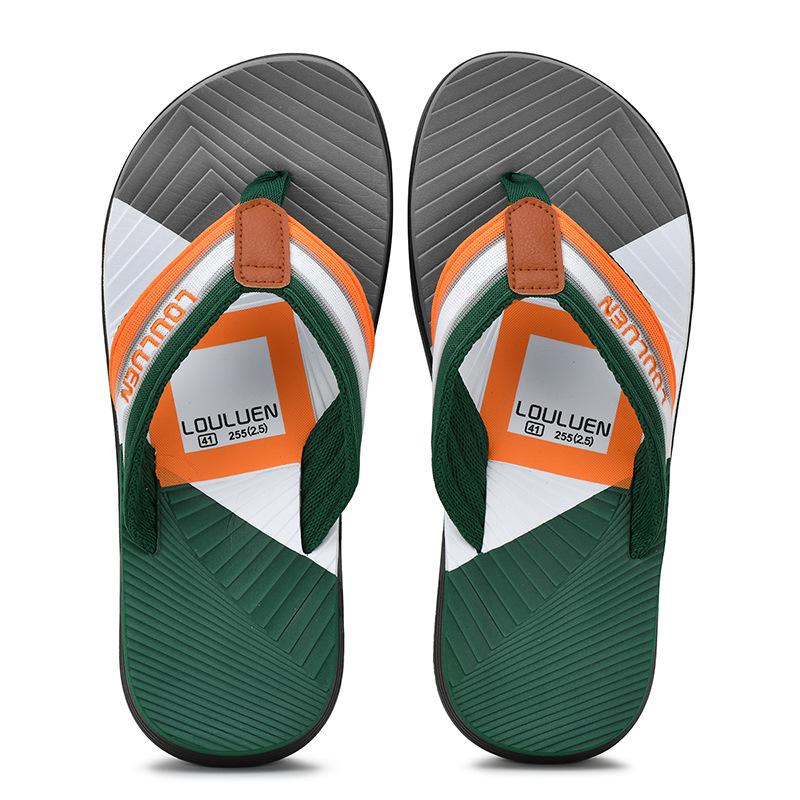 2025 summer new style flip flops men's anti slip outdoor beach slippers men's EVA casual sandals men's outdoor wear