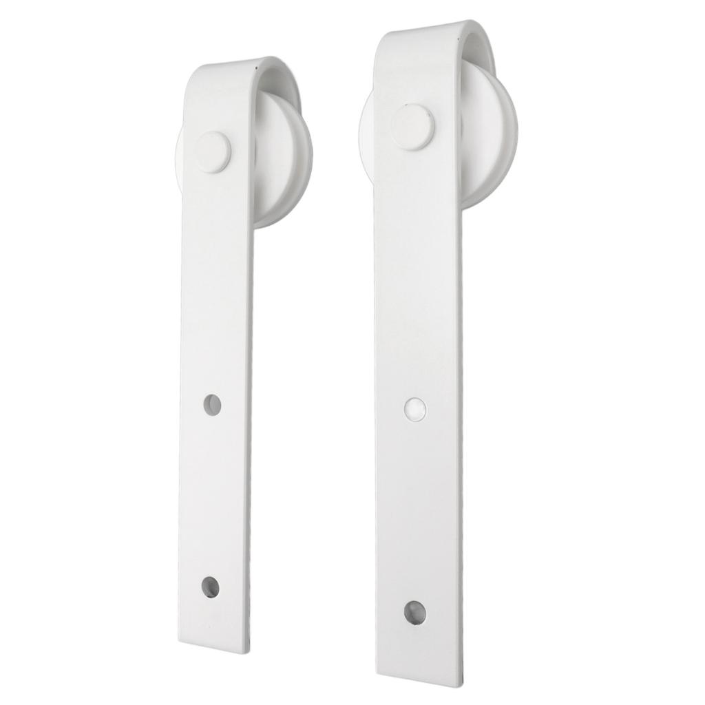 1 Par Dörrskjutrullar Hängande Skena Hjulset Kolstål Ladugårdsdörr Beslag Hjulset för