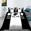 3D Black and White Bedding Quilt Cover Pillowcase 2 or 3 Creative Printing Microfiber Fabric Single Bed Double Bed Super Soft Bedding