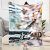 Football Stars Action Blanket Ultra-Soft Perfect for Livingroom Chair Seaside for All Seasons Playful Design Suitable for Gifting Relatives and Friend