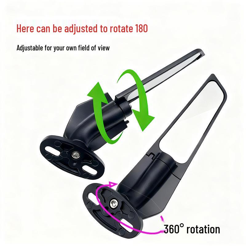 Motorcycle Windshield Rearview Mirrors for Honda, Yamaha, Kawasaki - Large & Small Sizes Available