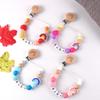 Rainbow Beech Wood Pacifier & Teether Anti-Drop Chain