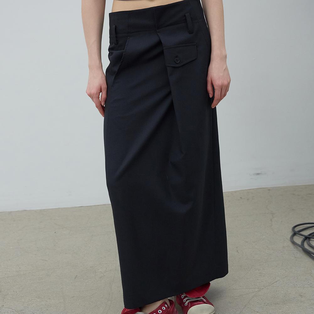 LCDC™ Overlap Long Skirt (Black)