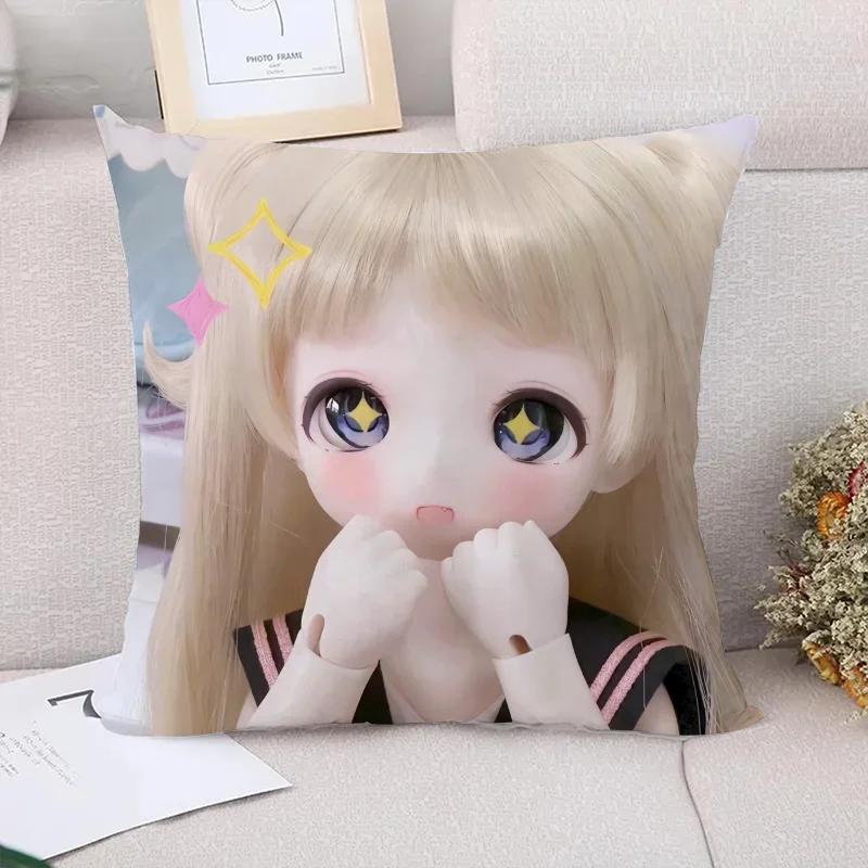 Fall Pillow Cover x B-Barbie Dolls Decorative Pillowcases  Car Decoration Sofa Cushions Cushion Covers for Bed Pillows