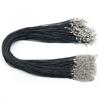20Pcs/Pack Black Waxed Wire Leather Strap Chains for Pendant Beads Jewellery Accessories Supplies Length 50cm