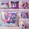 New K-Pop Demon Hunter Girl Group Animation Peripheral Animation Printed Pillow Cushion Cushion 45 * 45 Square Waist