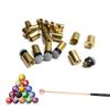 10Pcs Billiards Cue Pool Tip Replacement Coppers PU Leather Pool Cue Tip  Cue Tip with Cue Stick Ferrules