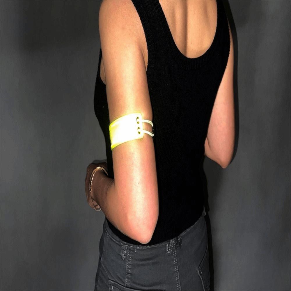 2Pcs Comfortable Reflective Armband Adjustable Reflective Strips Outdoor Hiking