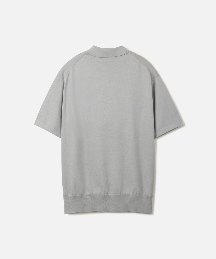 247Silijeu Supima Cotton Collared Half Knit Light Gray (Type B)