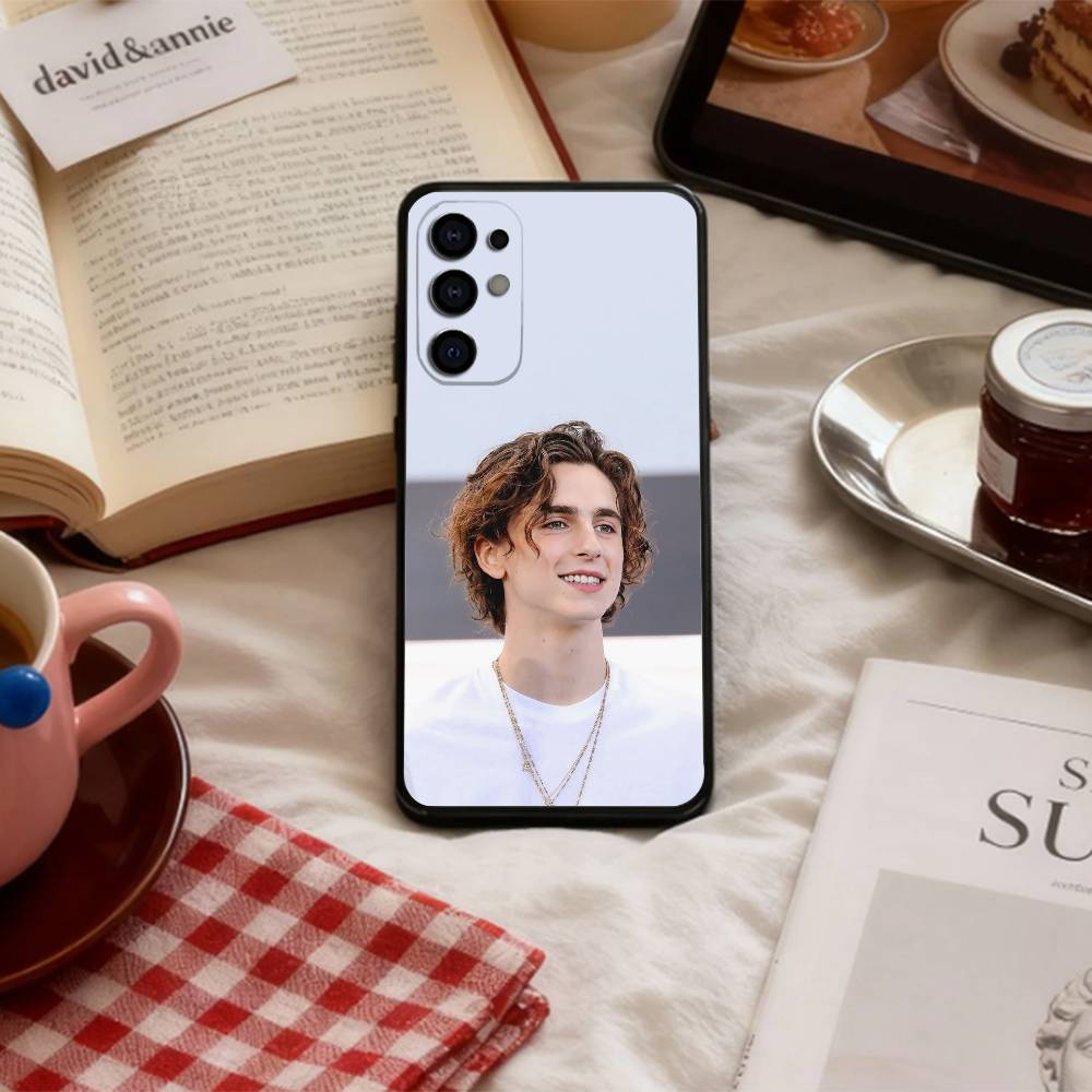 T-Timothée Chalamet COOL   Phone Case For Samsung S 25,24,23,22,30,21,10,9,Ultra,Plus,Lite,FE,4,5 G Soft Black Case