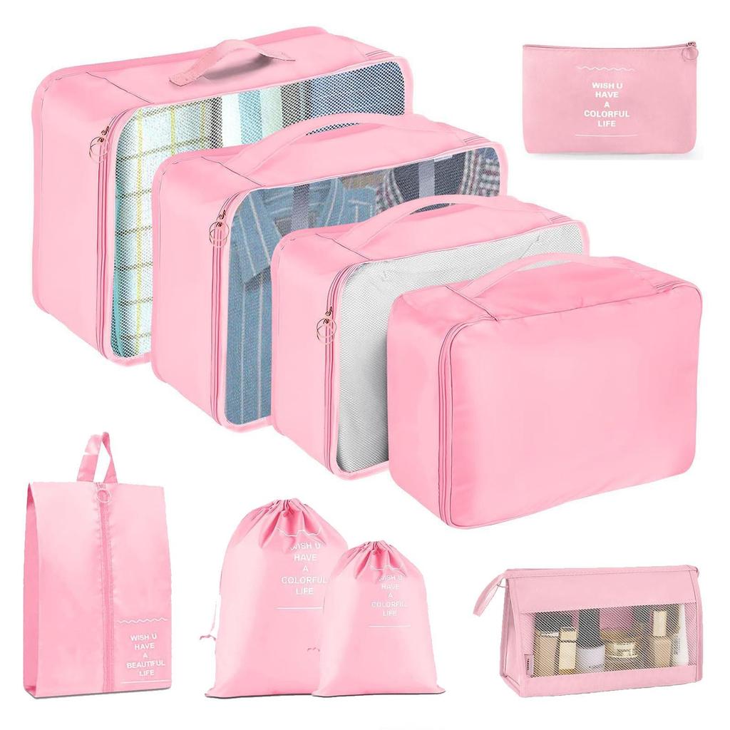 Seven-Piece Travel Storage Set: Wash Bag, Clothes, Underwear Organizer & Folding Sub-Pack