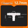 High-Temp Resistant Plastic Hose T-Connector, Quick Connect Fish Tank Accessory, PP Material