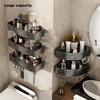 Suction Cup Shower Shelf Towel Bar Bathroom Storage Space Saving Corner Rack  Home Decor