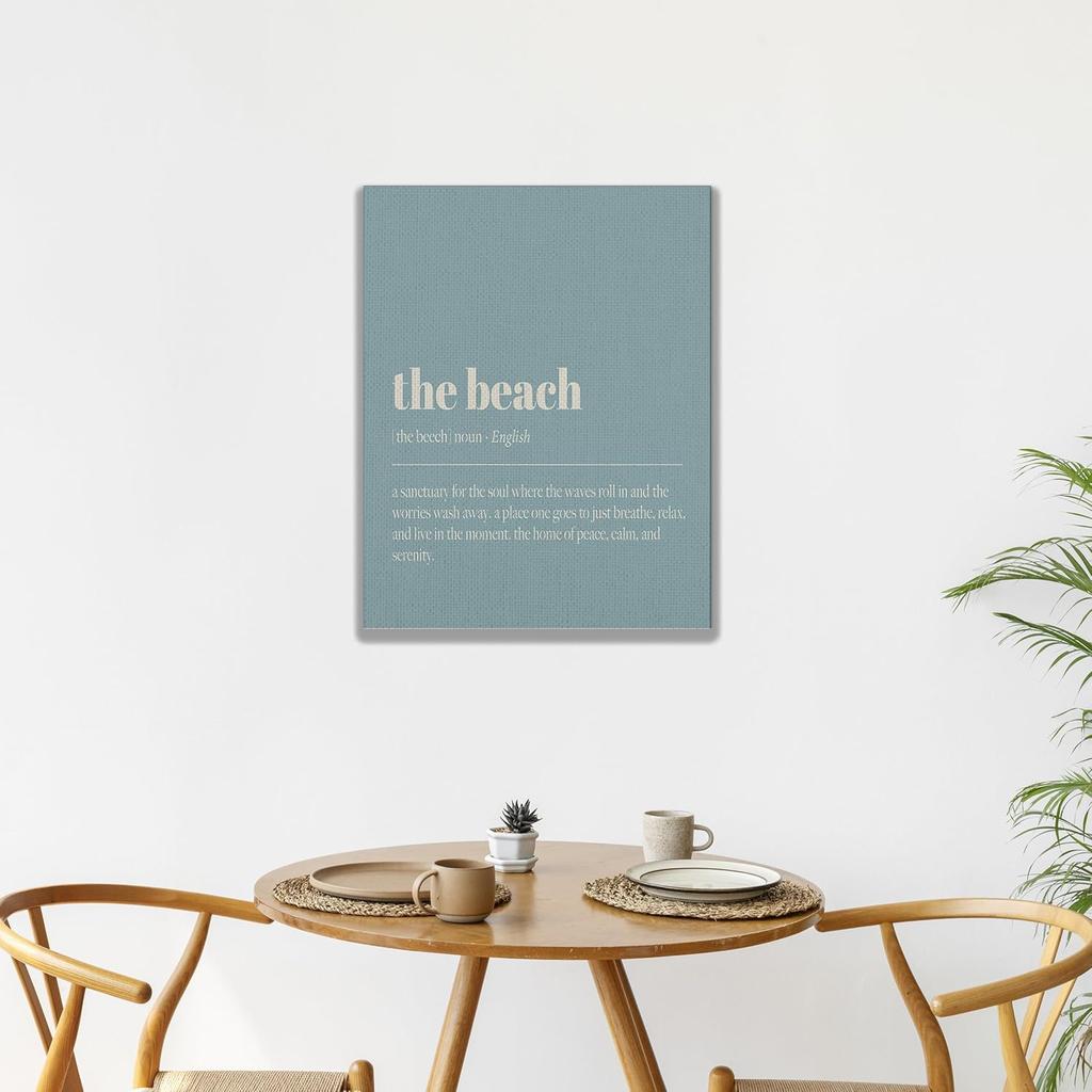 KEUSPI Beach Wall Art - Coastal Beachy Wall Decor,Summer Room Decor, Coastal Beachy Decor for Home,Summer Artwork Posters Prints for Walls,The Beach