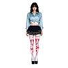 Stretchy Fit Blood Stained Cape Hooded Design Cosplay Costume Cloak  for Horror Dress Up