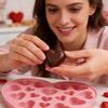 Valentine's Day 18 Cavities Heart Silicone Mold Food Grade Chocolate Mold For Candies Jellies, Multi-Cavity Baking Mould