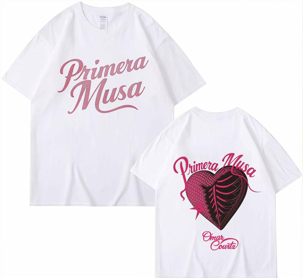 Omar Courtz Primera Musa Album 2025 Summer Merch 100 Pure Cotton Printed Tshirt Men Women Clothing Fashion Aesthetic Comfort