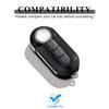 Transparent Folding Car Remote Key Shell  Case Cover For Fiat 500 Panda Stilo Ducato Punto Doblo Bravo Protected Accessories