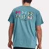 Under Armour Letter Logo Print Crew Neck Sports Tee Men Tops Static-Blue 1376837-400