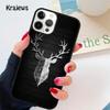 Black Reindeer Deer soft Phone Case Cover For iPhone 17 Air 16 15 14 plus 11 12 13 pro max coque Shell Fundas