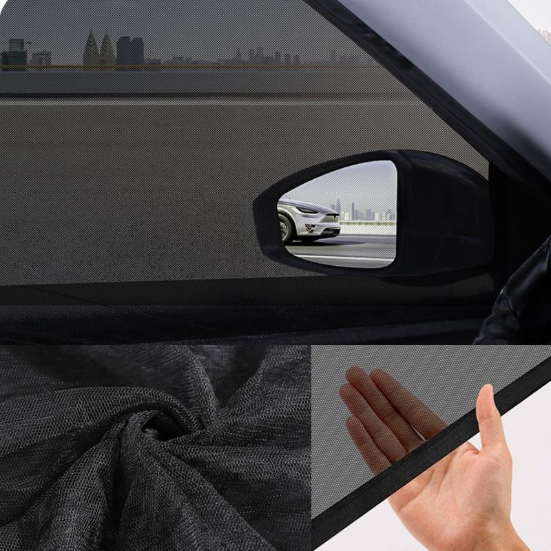 4 szt. Uniwersalne siatki przeciwsłoneczne na boczne szyby, osłony, ochrona prywatności, moskitiera, zasłonki, ochrona przed UV, akcesoria do wnętrza samochodu