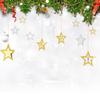 Rose Gold Hollow Star Paper Garlands Banner Hanging for Wedding Christmas Decorations Kids Birthday Party Supplies Baby Shower