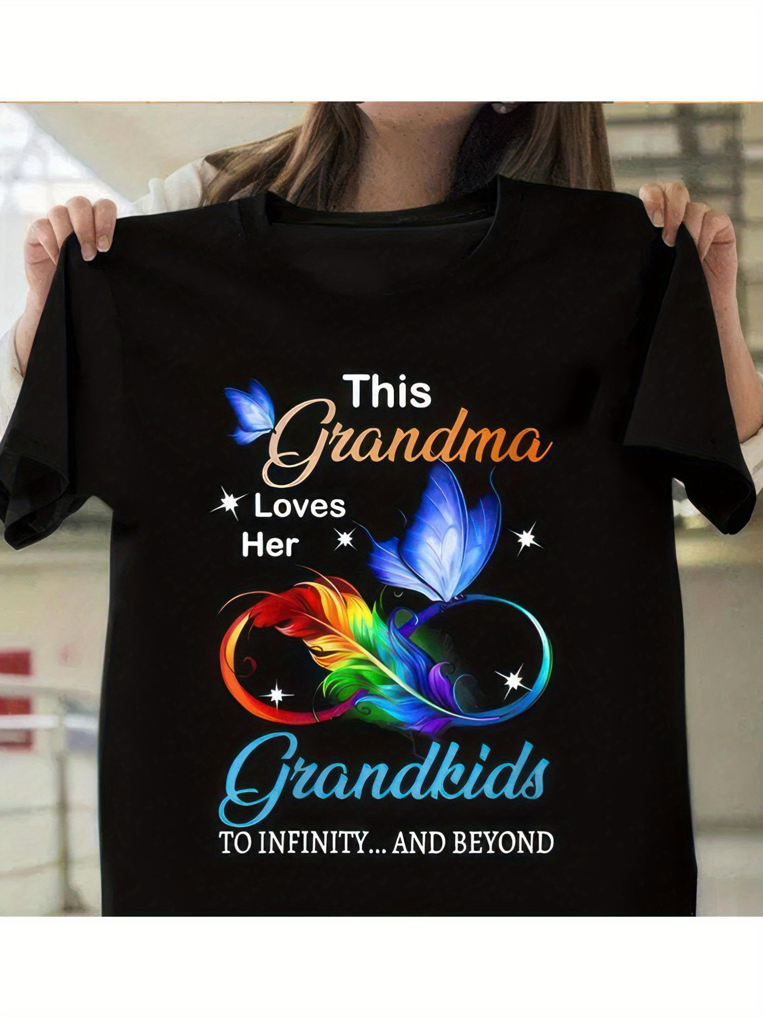 

This Grandma Loves Her Grandkids... Grandma T Shirts, Mom T Shirts, Mom Shirts, Gifts for Mom Grandma Size Tops 5XL різнокольоровий
