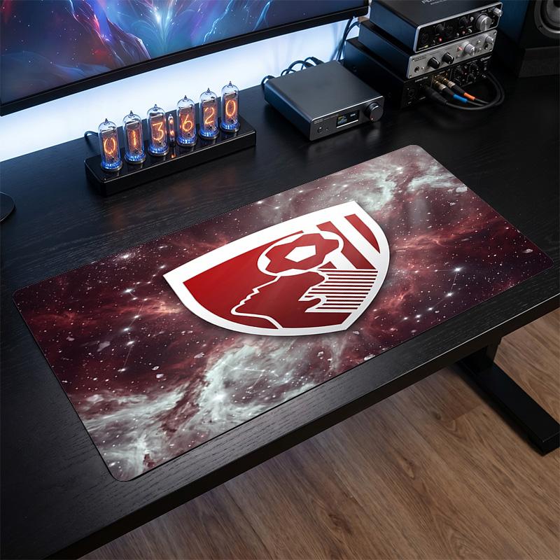 Bournemouth Football Print Large Mouse Pad, Anti-Slip Extended Gaming Desk Mat for Office Home