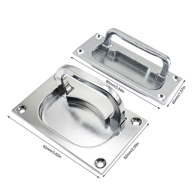 Multipurpose Spring Loaded Concealed Handle Silver Finish Convenient for Home Lift Door and Toolboxes Daily Use