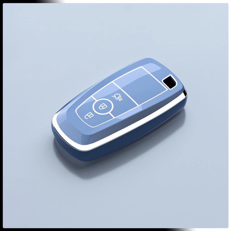Ford Escort Key Case with Diamond Platinum Decoration for Men & Women, 2021 Model