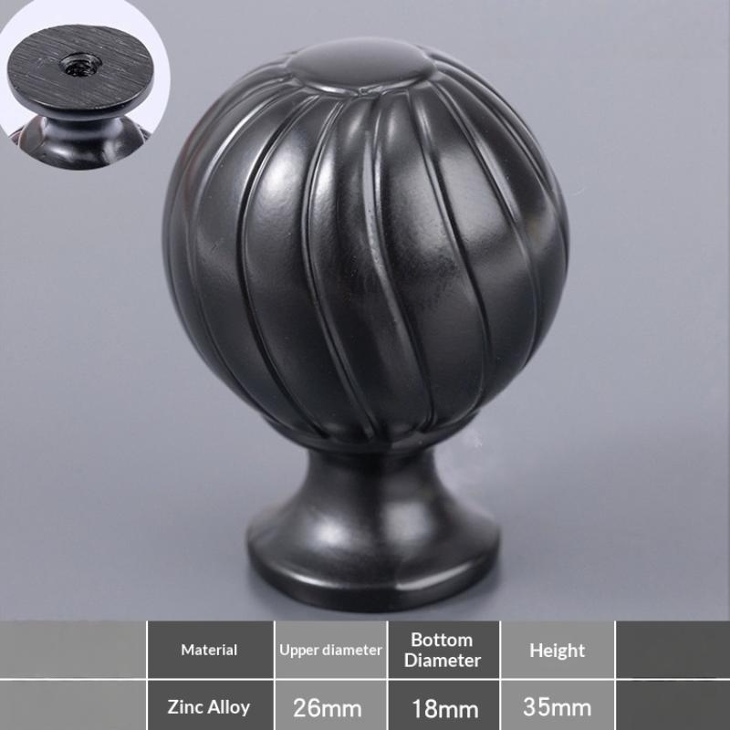 1/2Pcs Simple Kitchen Cabinet Bed Wardrobe Drawer Handle  Light Luxury Zinc Alloy Single Hole Round Ball Cabinet Door Handle