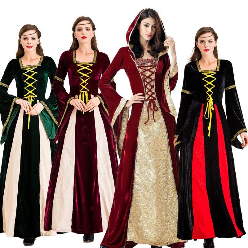 Halloween Vintage Court Queen Court Dress Ball Queen Costume Queen Stage Costume