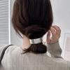 New Arrivals Open Run Metal Hairpin Half Up Silver Engraved Stripe
