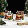 Christmas ornament gingerbread man glowing house new resin night light biscuit man small house christmas gift
