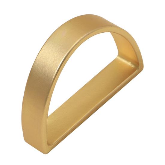 

Кольца для салфеток из полированного сплава цинка, современные простые D-образные гладкие поверхности, полукруглые кольца для салфеток, аксессуары для столовой