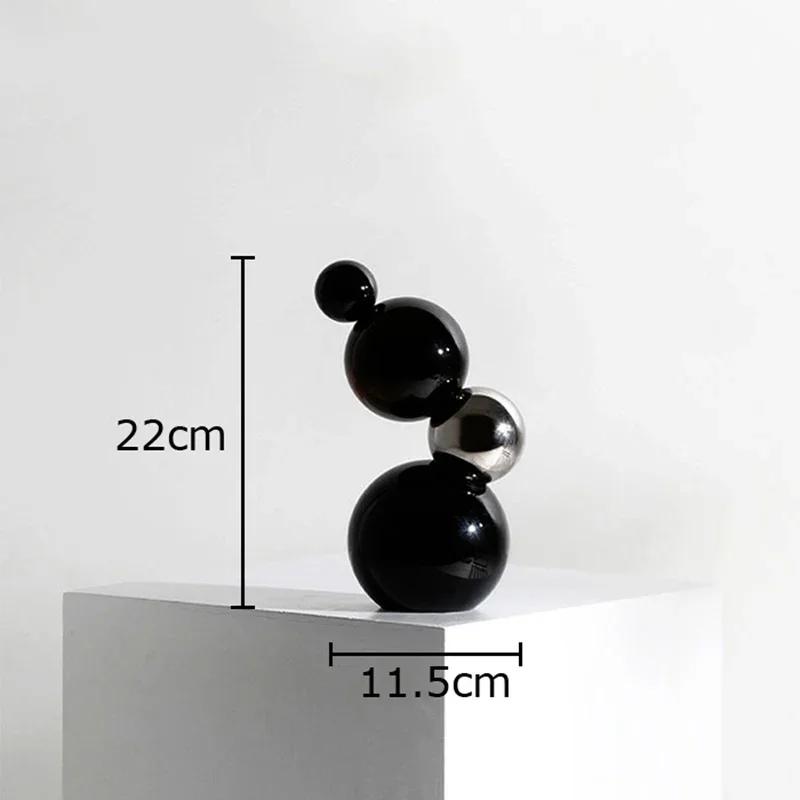 Creative Spherical Geometry Ornaments Crystal Ball Stacking Crafts Desk Decoration Abstract Artwork Statue Room Aesthetic Decor