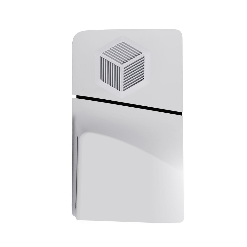 Čelní panel konzole PS5 Slim, levý a pravý horní kryt, bílý náhradní boční kryt s chladicími otvory, prachotěsné krycí desky z ABS plastu