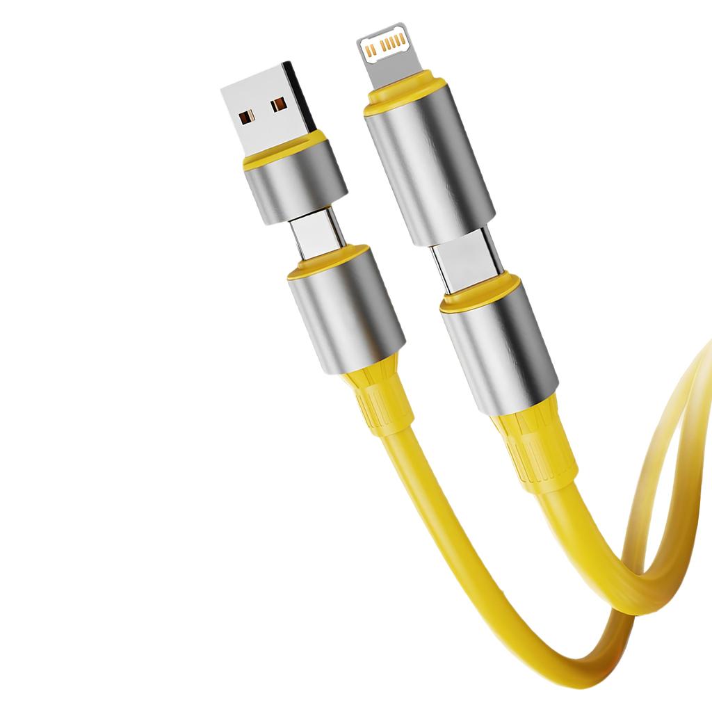 4 In 1 240W Fast Charging Cable for iPhone15 16 17 Android USB Type C Charger Cable Multi Port Multiple USB Charging Wire Line