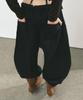NICK&NICOLE Rivet Curved Wide Pants_Black