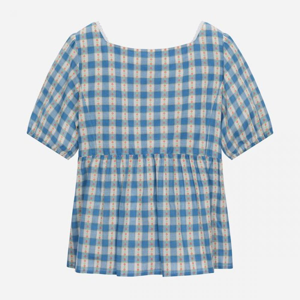 Thursday Island Women Check Peplum Blouse T264mbl946w