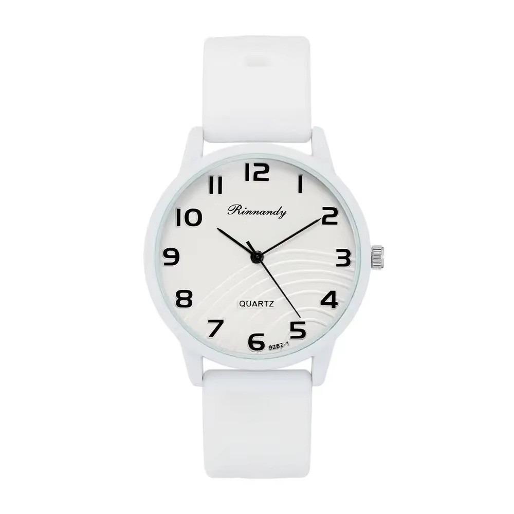 Arabic Dial Ladies Quartz Watch Silicone Band Clock Wristwatches Women Watches Student Couple Gift