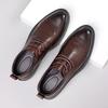 Leather shoes men's high-end autumn and winter breathable business dress genuine leather Brock casual wedding groom suit shoes