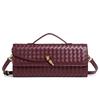 Niche High-end Woven Shoulder Baguette Bag Fashionable and Exquisite Horizontal Hand-held Dinner Bag Versatile Women's Messenger Bag