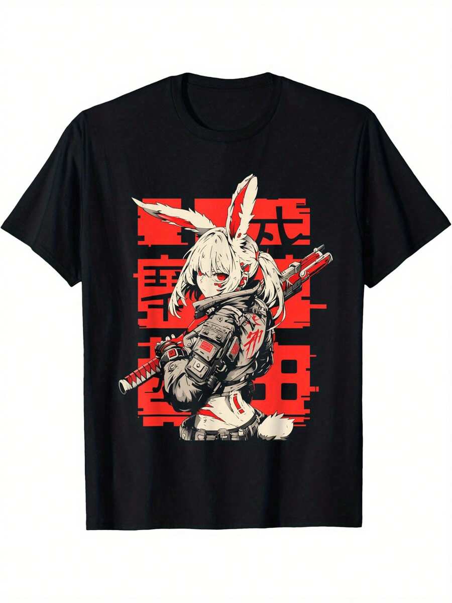 

Anime Comics With A Cyberpunk Theme Featuring Stylish Clothing A HarajukuInspired Bunny Girl T 4XL