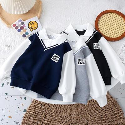 Maglioni da ragazzo per primavera e autunno, polo da bambino, vestiti per neonato a finto due pezzi