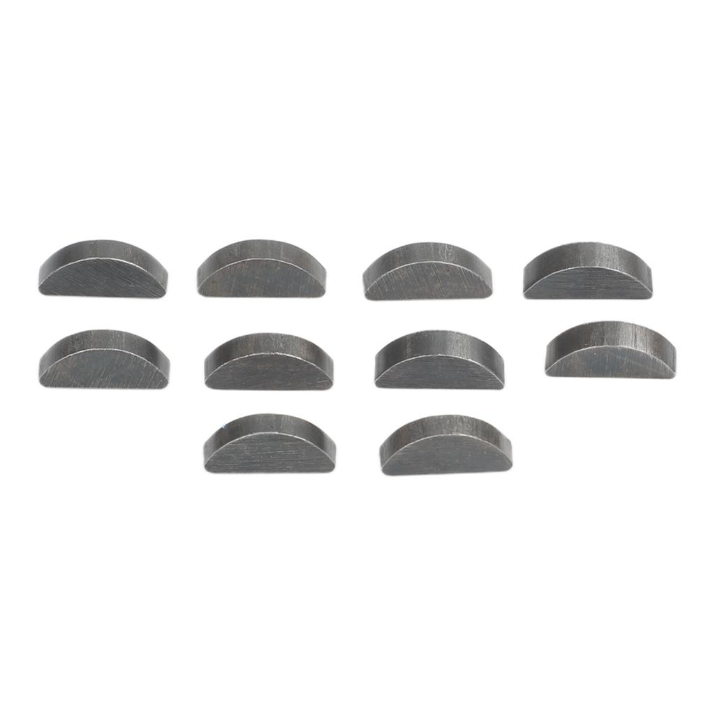 Set Assortito da 10 Pezzi Chiavette per Albero Motore Semilunari Metriche in Acciaio al Carbonio per un Fissaggio Affidabile di Alberi e Mozzi Industriali